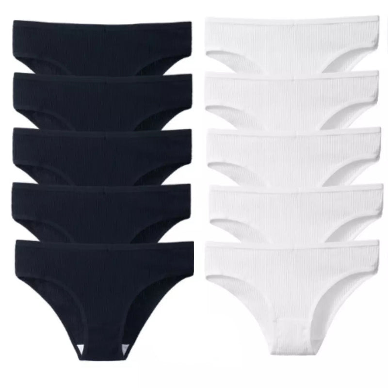 COMPRE 5 LEVE 10 Calcinha 100% Puro Algodão suave PIMA (Feita para peles sensíveis, alérgicas e delicadas) + BRINDE