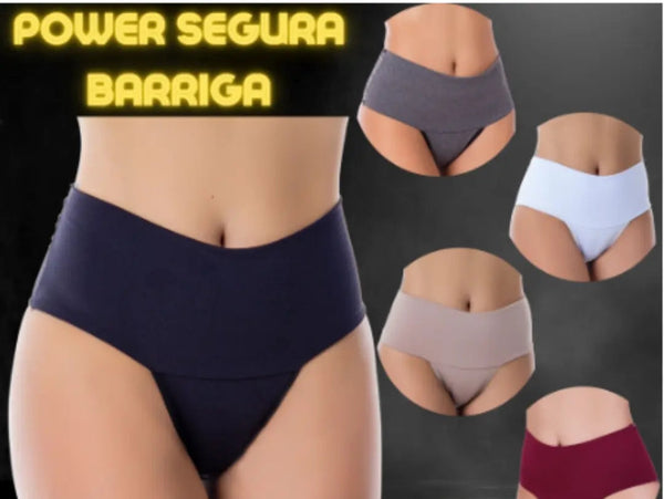 KIT Calcinhas Cintura Alta - POWER FIT - Reduz medidas e esconde gordurinhas
