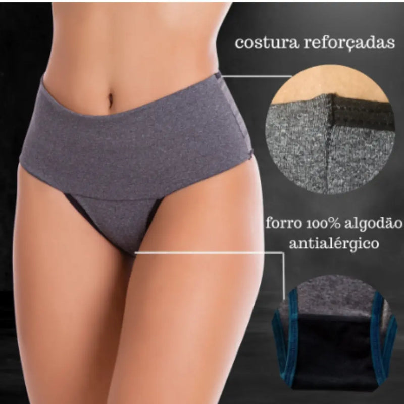 COMPRE 5 LEVE 10 - Calcinhas Cintura Alta - POWER FIT - Reduz medidas e esconde gordurinhas